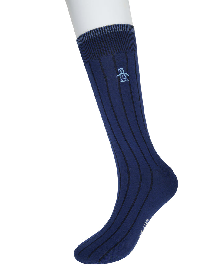 DRESS CREW RIB SOLID SINGLE (Navy) 