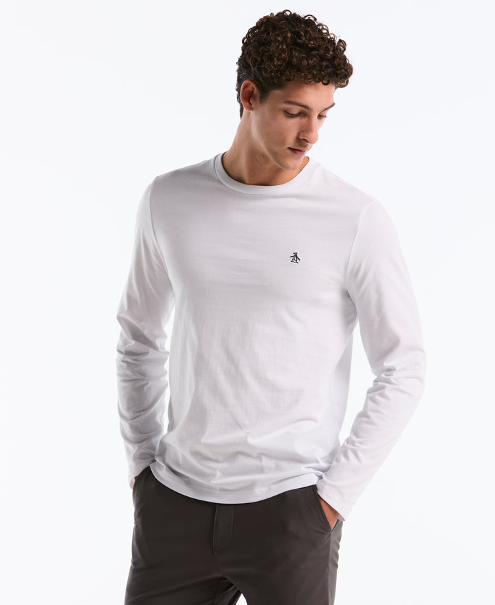 Crewneck Long Sleeve Tee (Bright White) 