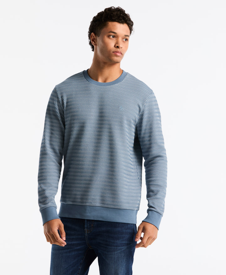 Crochet Knit Crewneck (Copen Blue) 