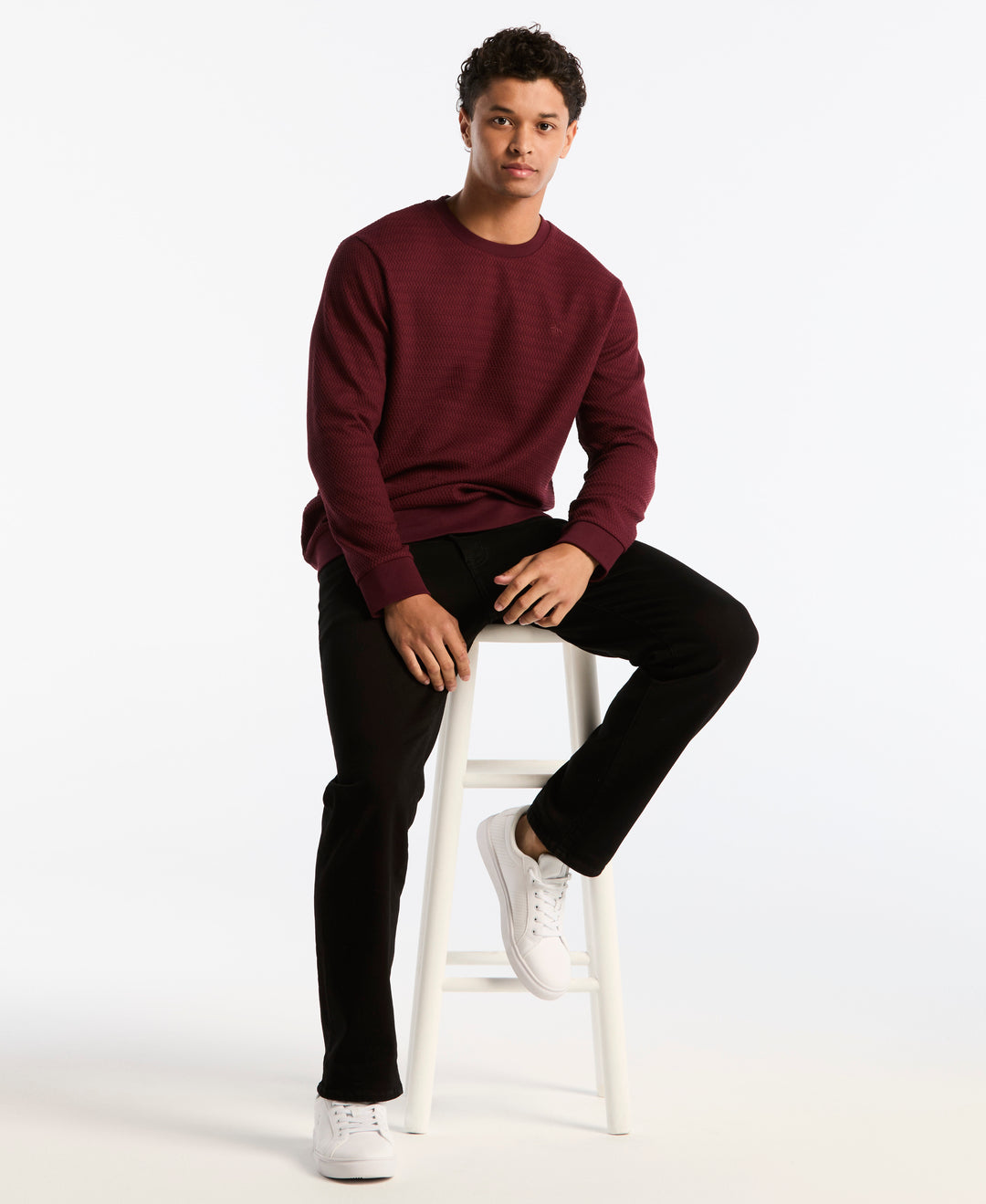 Crochet Knit Crewneck (Port Royale) 