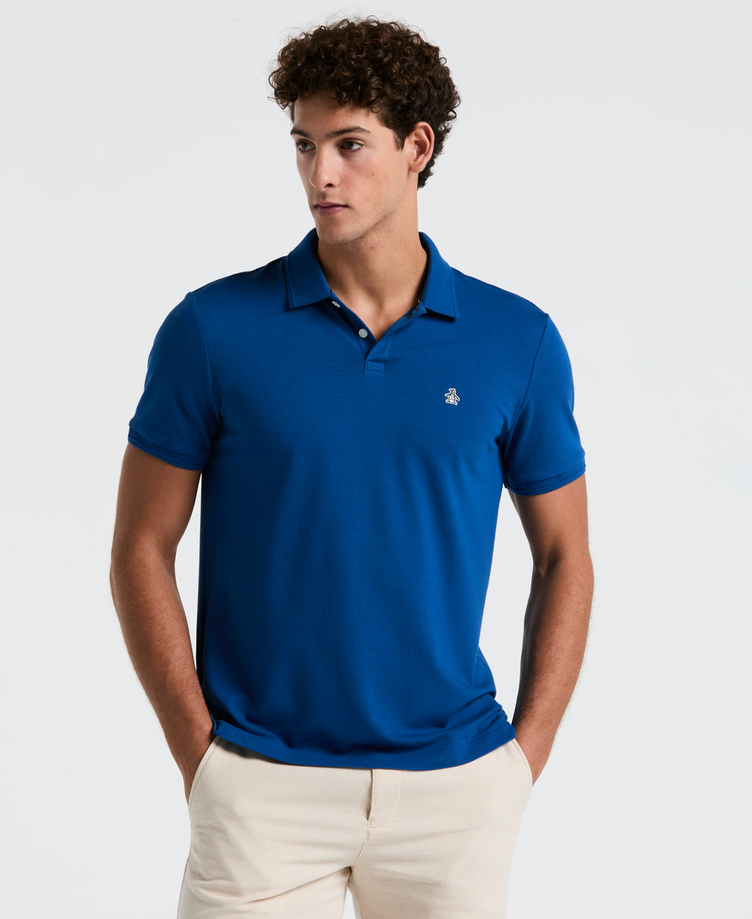 Daddy Pique Short Sleeve Polo Shirt (Blue Quartz) 