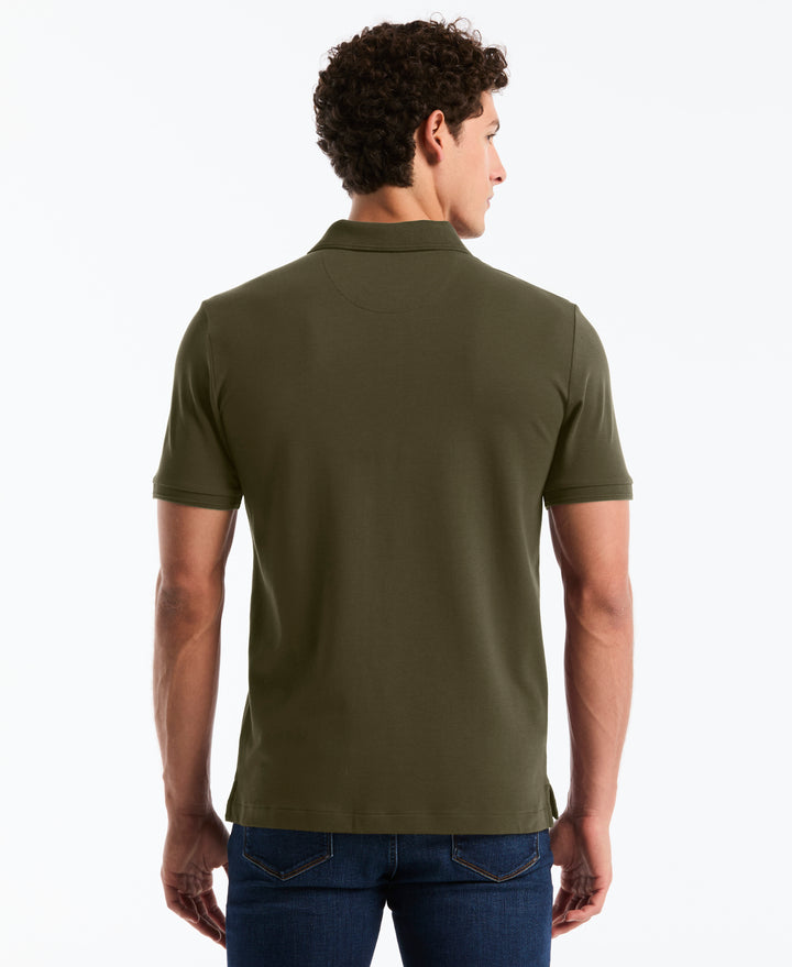 Daddy Pique Short Sleeve Polo Shirt (Dusty Olive) 