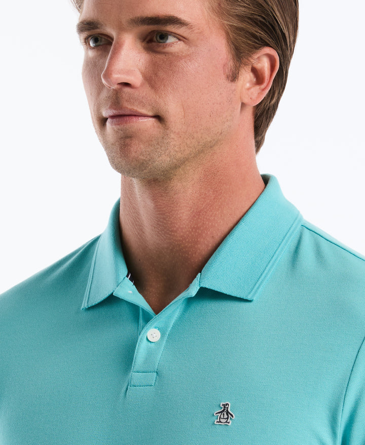 Daddy Pique Short Sleeve Polo Shirt (Aquarelle) 