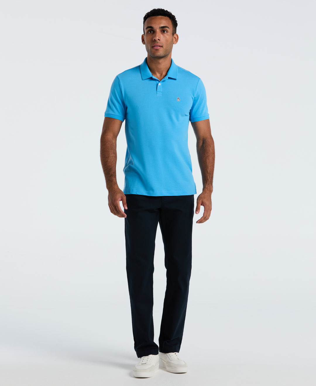 Daddy Pique Short Sleeve Polo Shirt (Bonnie Blue) 