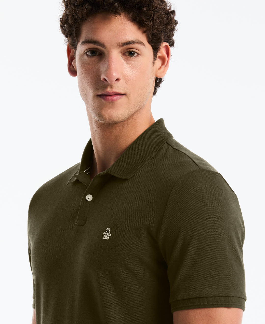 Daddy Pique Short Sleeve Polo Shirt (Dusty Olive) 