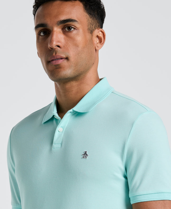 Daddy Pique Short Sleeve Polo Shirt (Blue Tint) 
