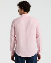 Delave Linen Button-Down Shirt (Parfait Pink) 