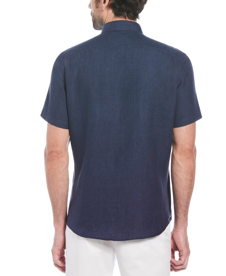 Delave Linen Button-Down Shirt (Dark Sapphire) 