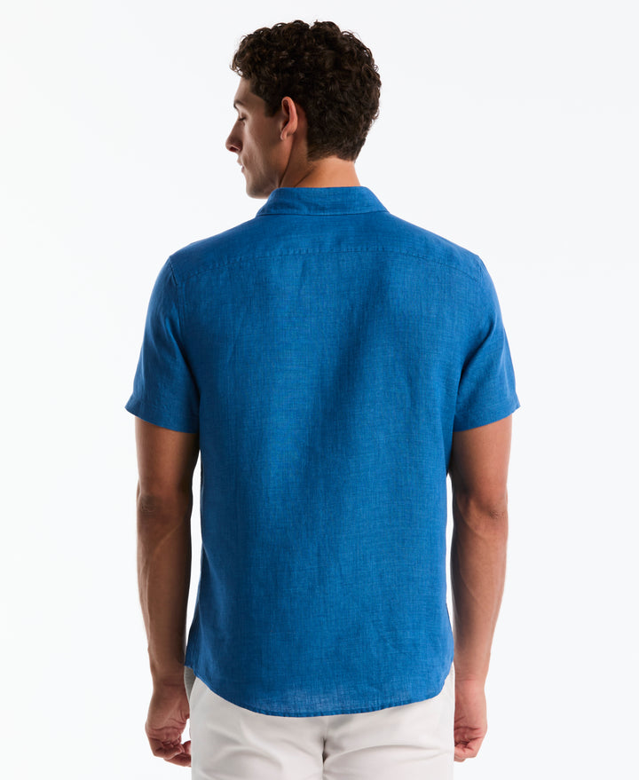 Delave Linen Button-Down Pocket Shirt (Daphne) 