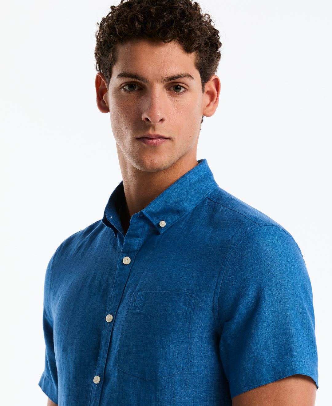 Delave Linen Button-Down Pocket Shirt (Daphne) 