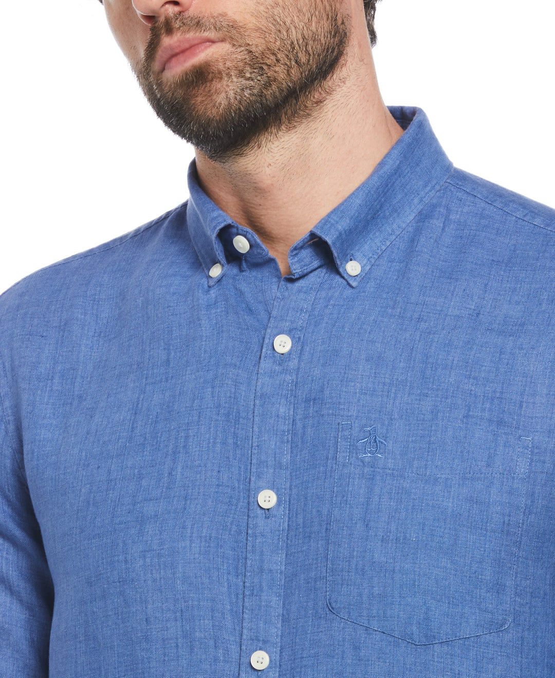 Linen Delavé Shirt (Star Sapphire) 