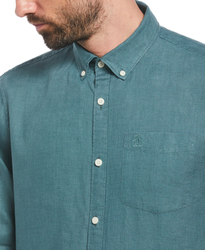 Linen Delavé Shirt (Sea Pine) 