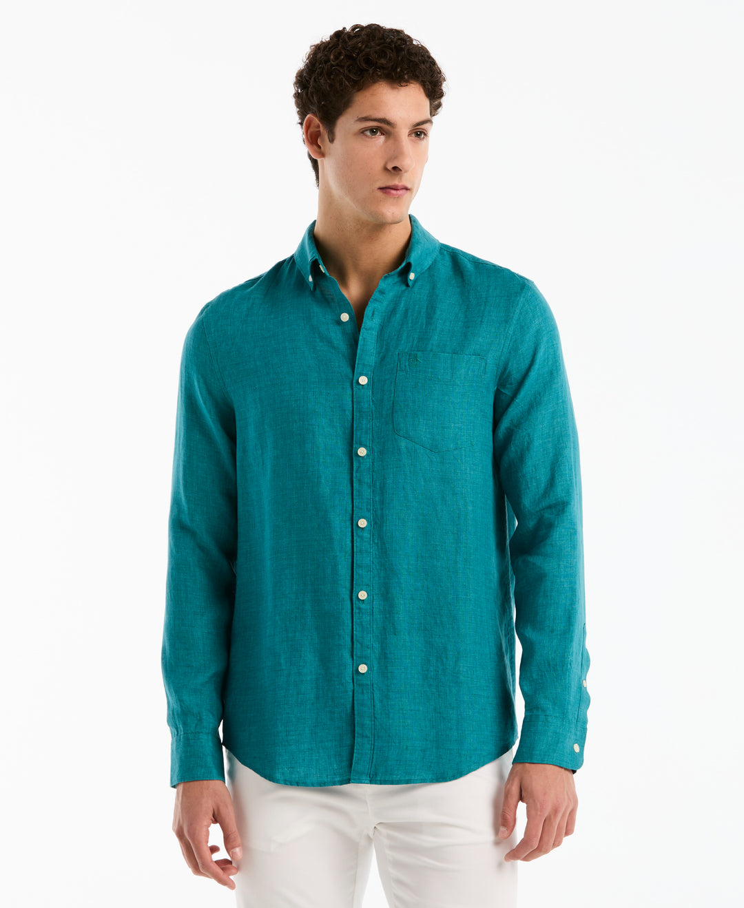 Linen Delavé Shirt (Deep Lake) 