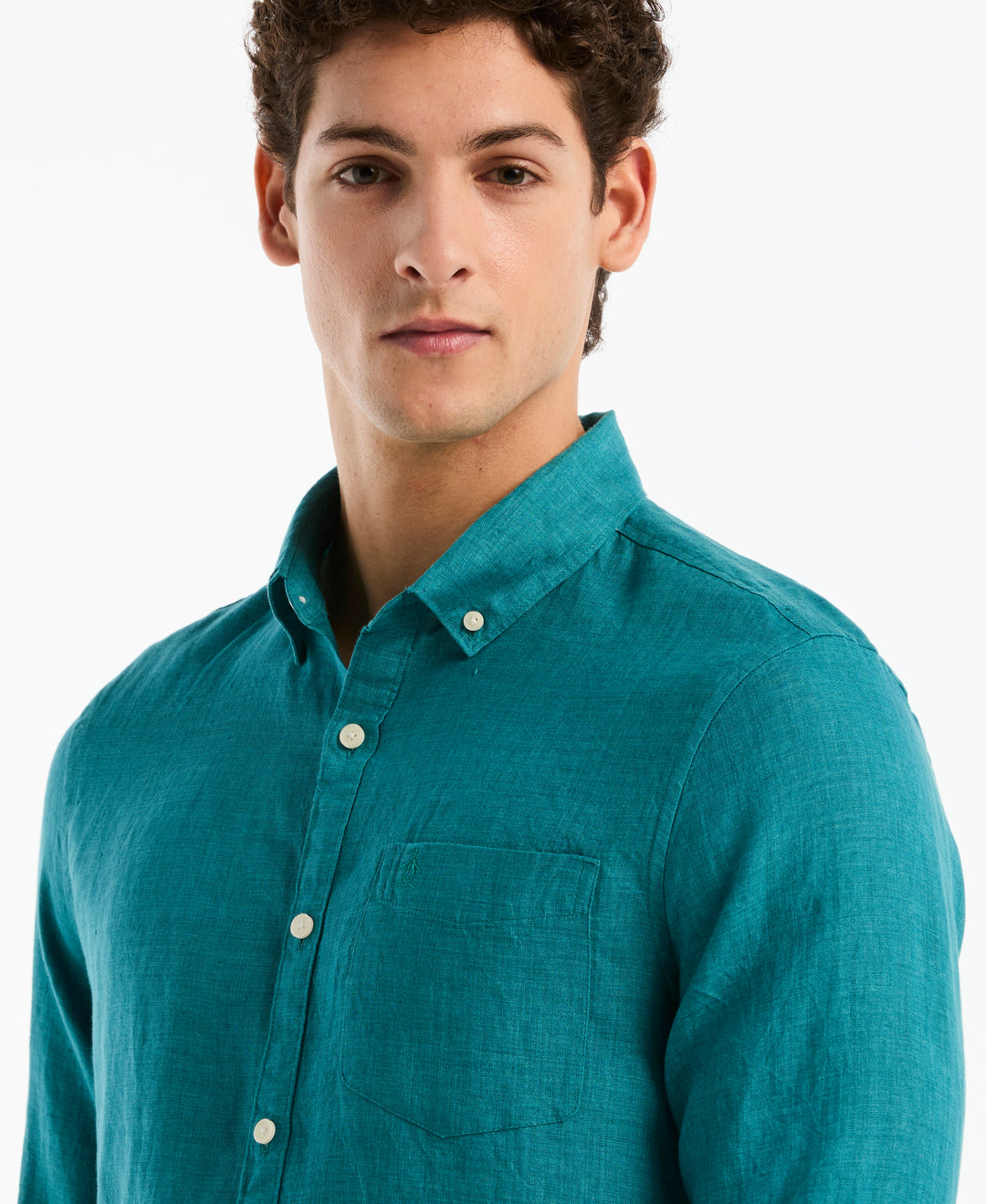 Linen Delavé Shirt (Deep Lake) 