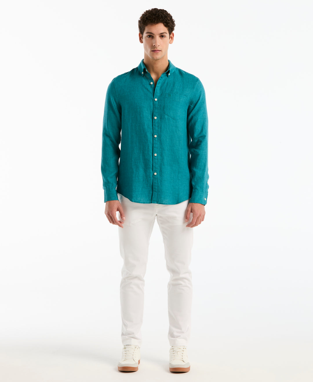 Linen Delavé Shirt (Deep Lake) 