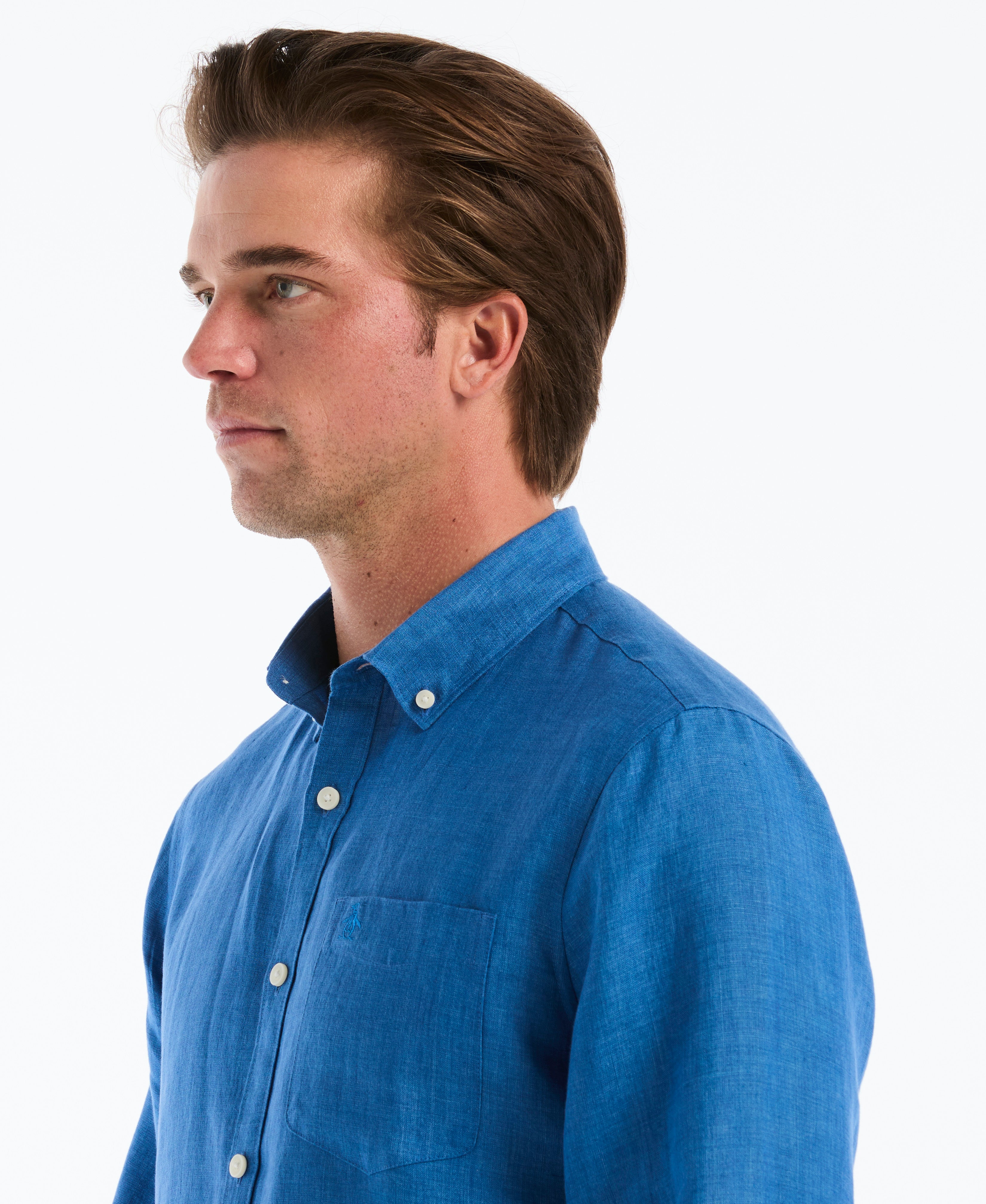 Delave Linen Long Sleeve Shirt – Original Penguin US