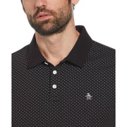 Ditsy Diamond Print Polo (True Black) 