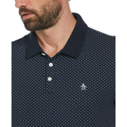 Ditsy Diamond Print Polo (Dark Sapphire) 