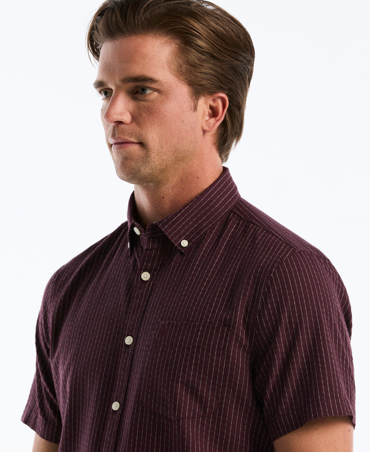 Dobby Button Down Striped Shirt (Port Royale) 