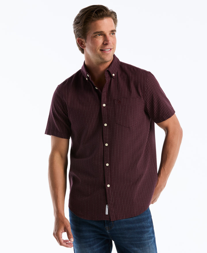 Dobby Button Down Striped Shirt (Port Royale) 