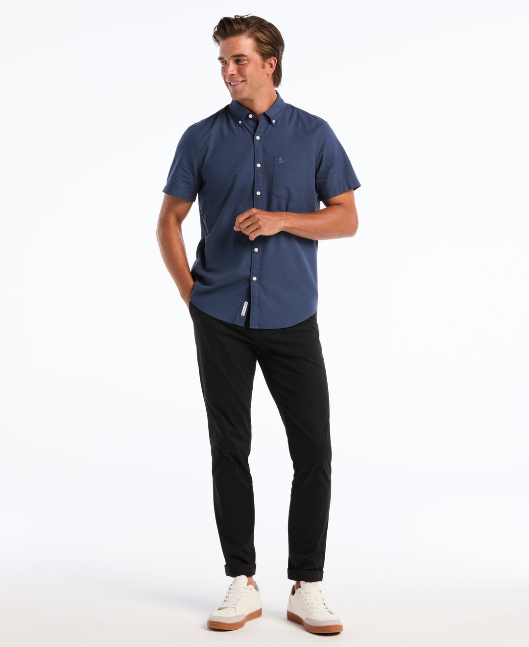 Dobby Check Pocket Shirt-Shirts-Original Penguin