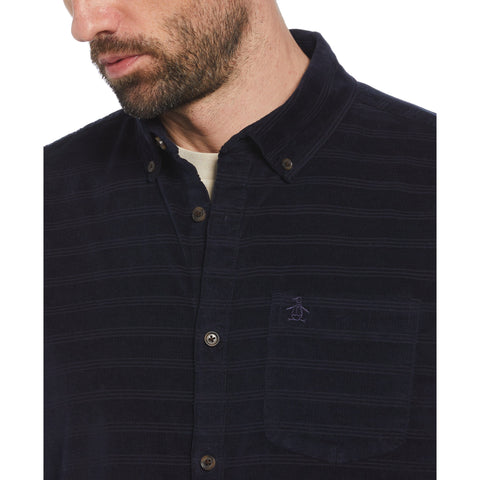 Dobby Corduroy Shirt (Dark Sapphire) 