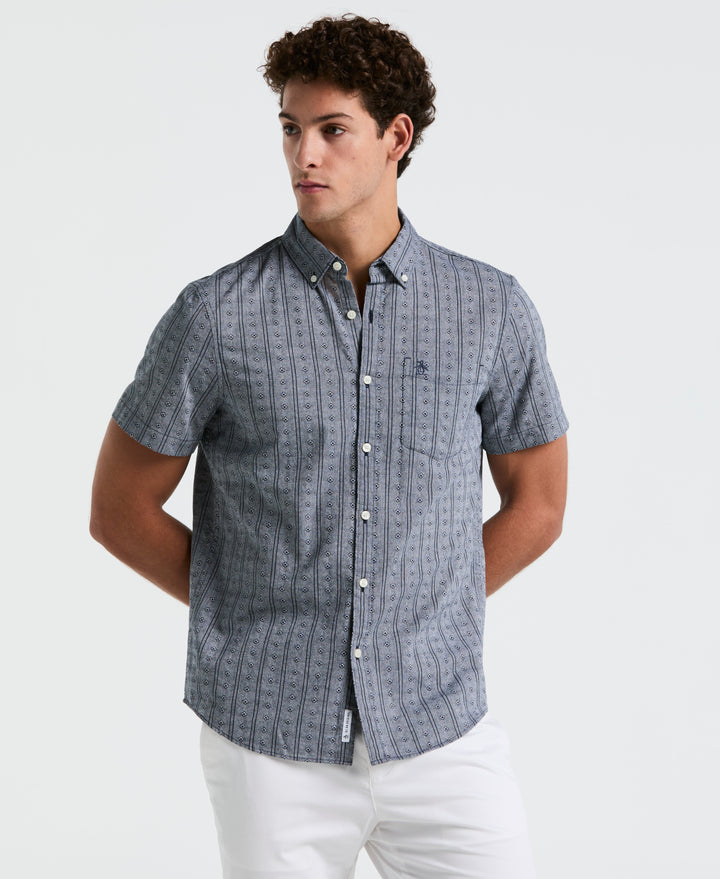 Dobby Geo Shirt (Dark Sapphire) 