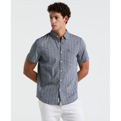 Dobby Geo Shirt (Dark Sapphire) 