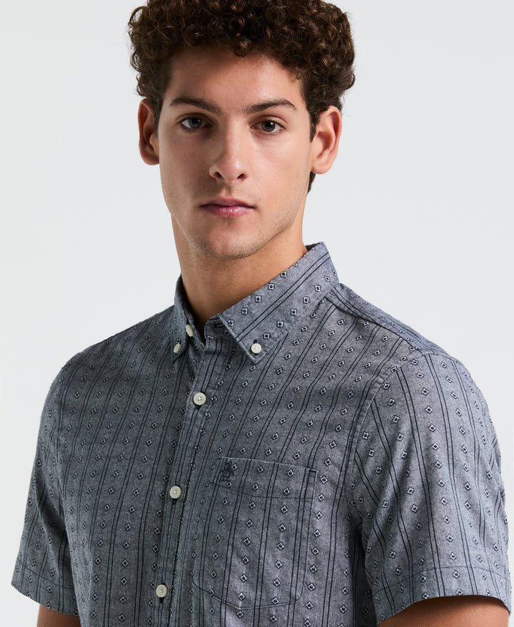 Dobby Geo Shirt (Dark Sapphire) 