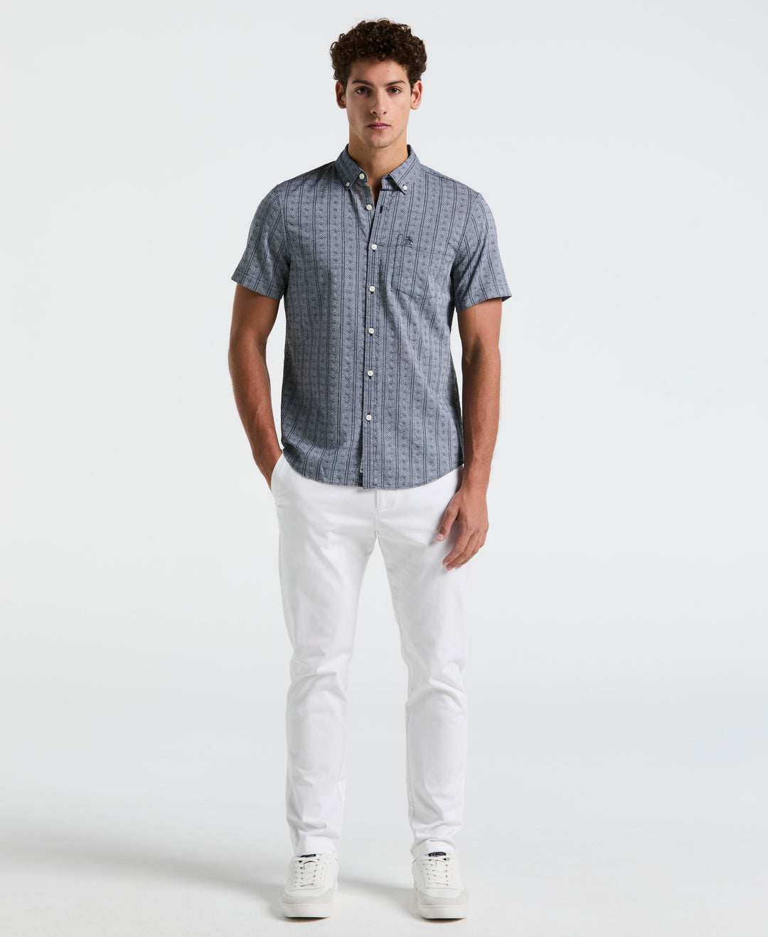 Dobby Geo Shirt (Dark Sapphire) 
