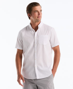Cotton Dobby Novelty Shirt (Bright White) 