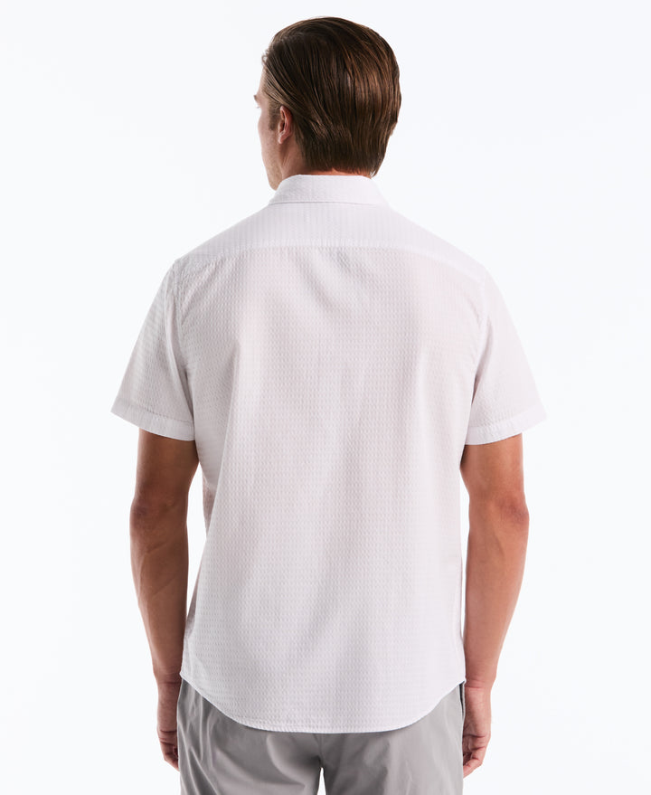Cotton Dobby Novelty Shirt (Bright White) 