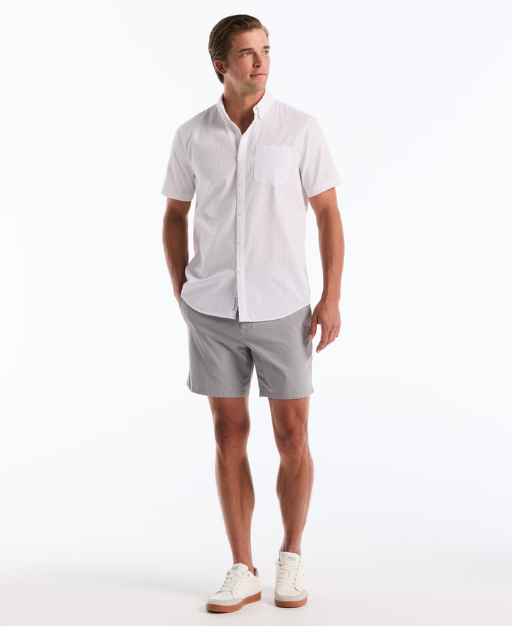 Cotton Dobby Novelty Shirt (Bright White) 