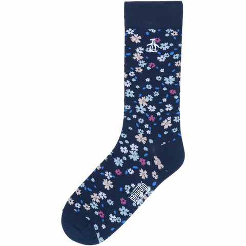 Doherty Floral Dress Sock (Navy) 