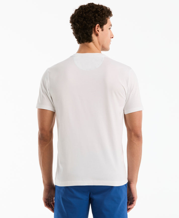 Dot Leaves Pocket Tee (Bright White) 
