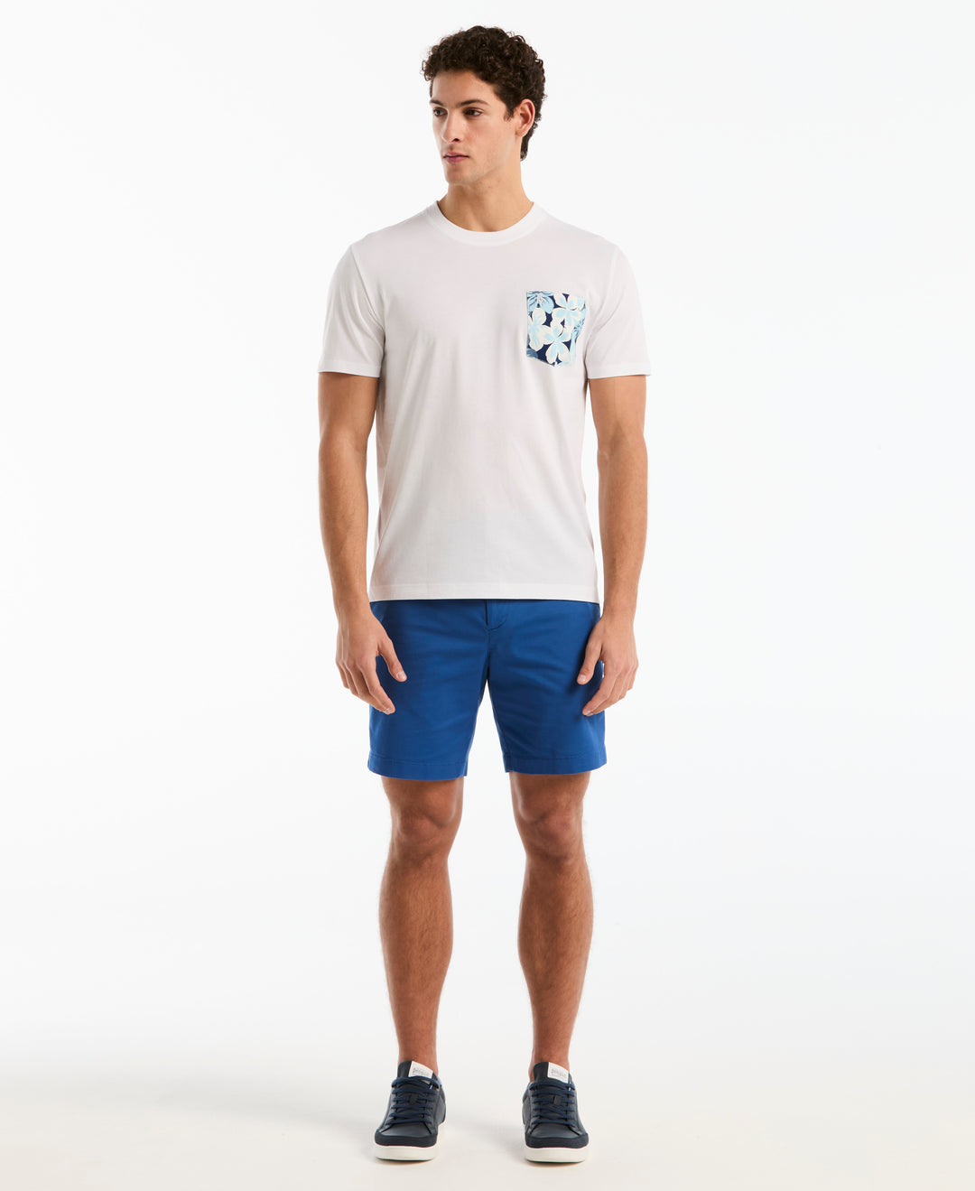 Dot Leaves Pocket Tee (Bright White) 