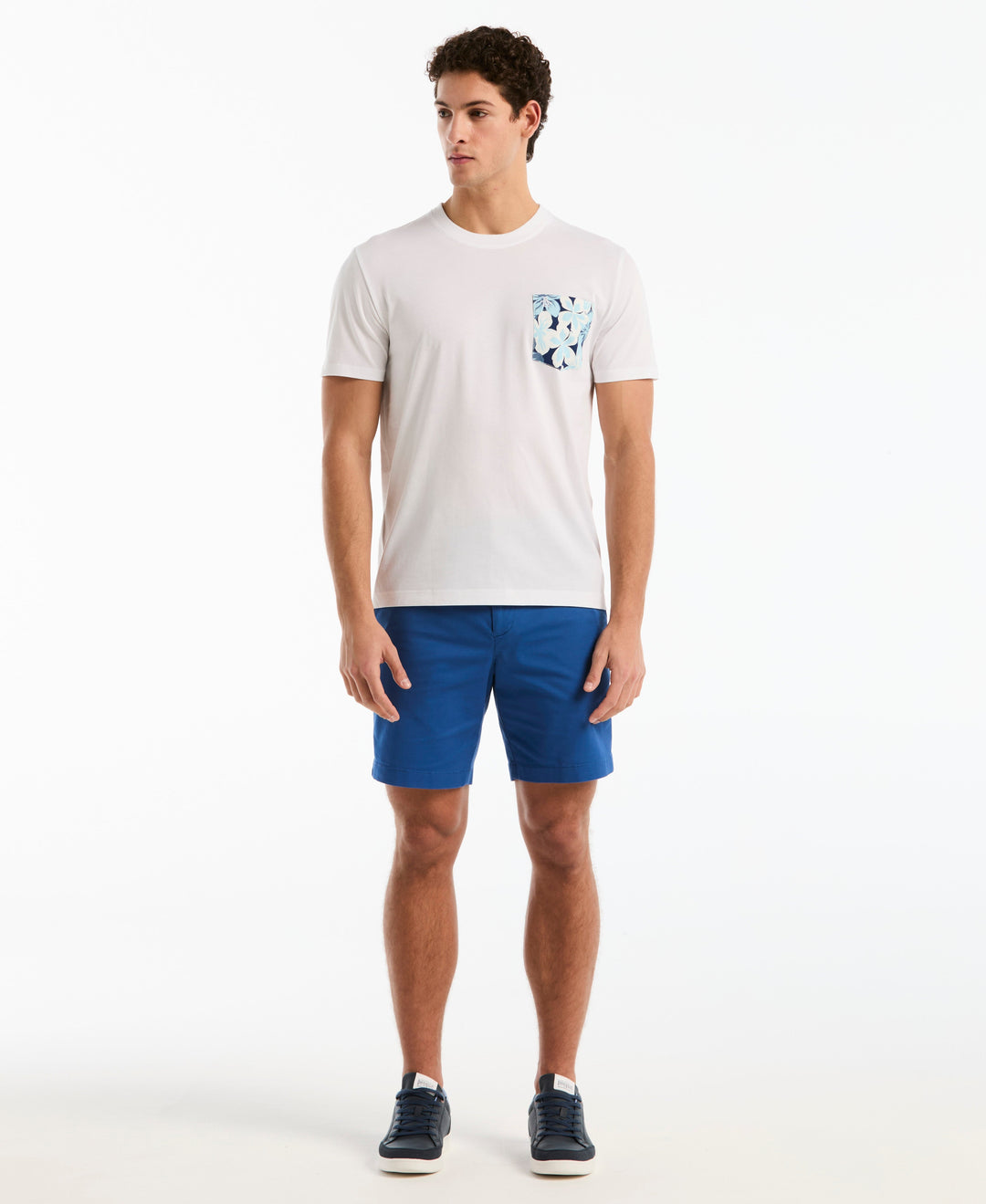 Dot Leaves Pocket Tee (Bright White) 