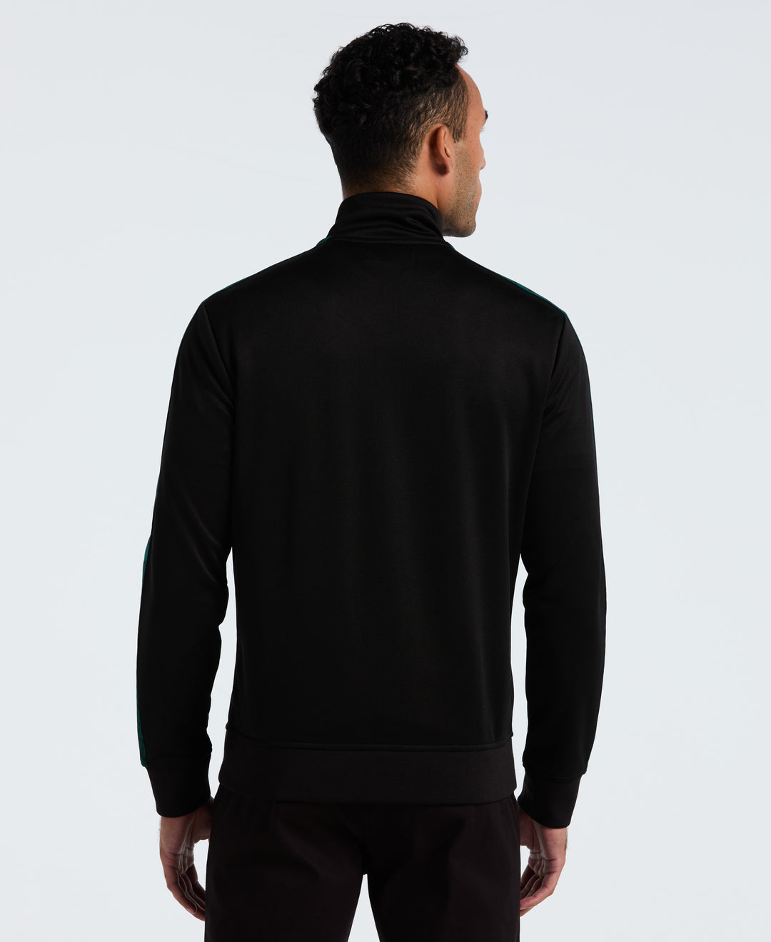 Double Knit Track Jacket with Novelty Tape (True Black) 