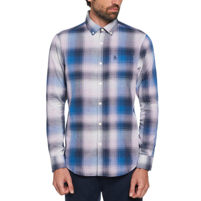 Double Weave Plaid Pattern Shirt (Lavendula) 