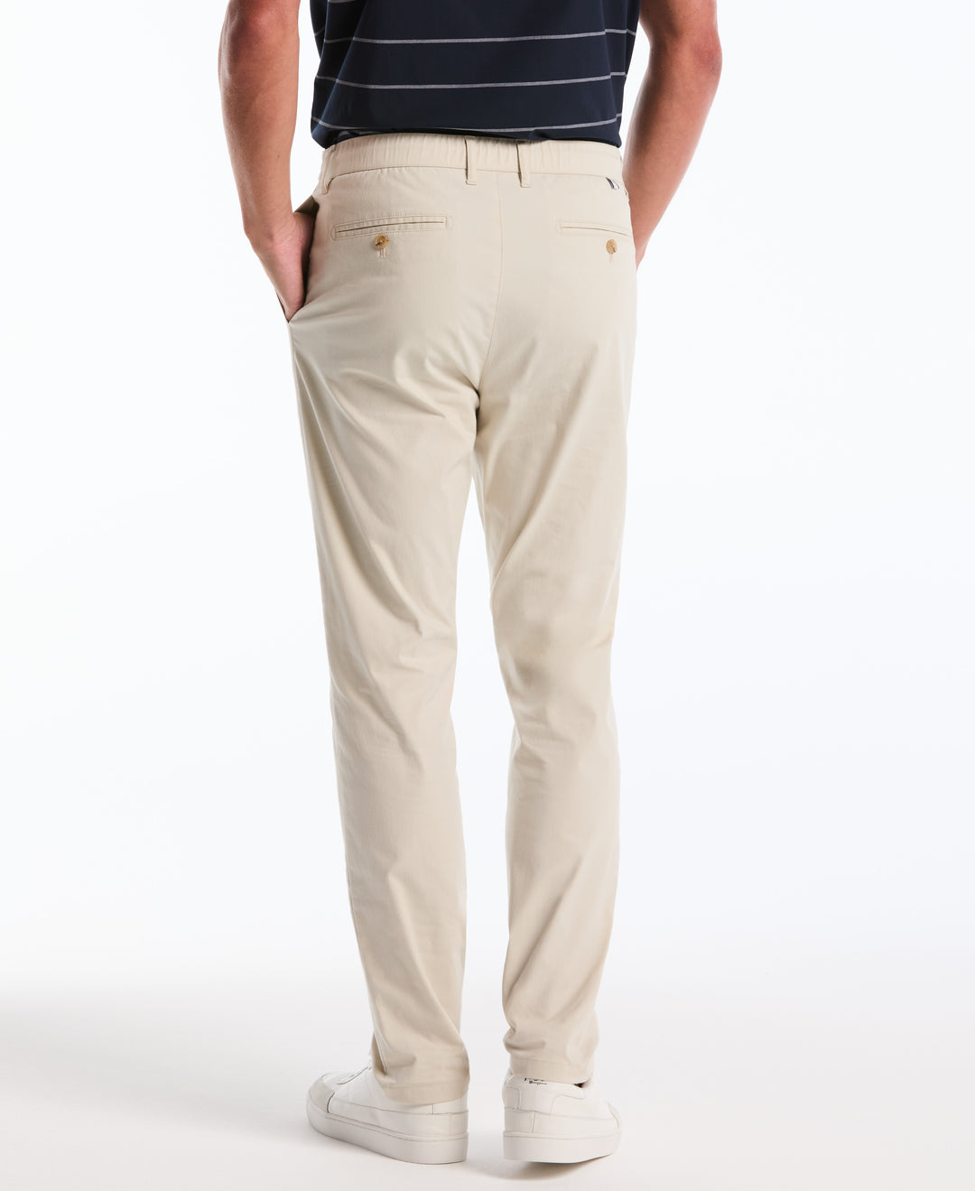 Slim Drawstring Twill Jogger (Stone) 