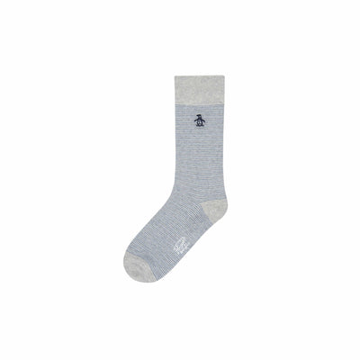 Dress Light Grey Tipple Fine Print Sock-Socks-Light Grey-NS-Original Penguin