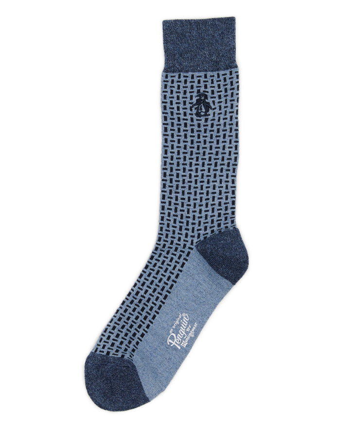 Berlin Geo Dress Sock  (Navy) 