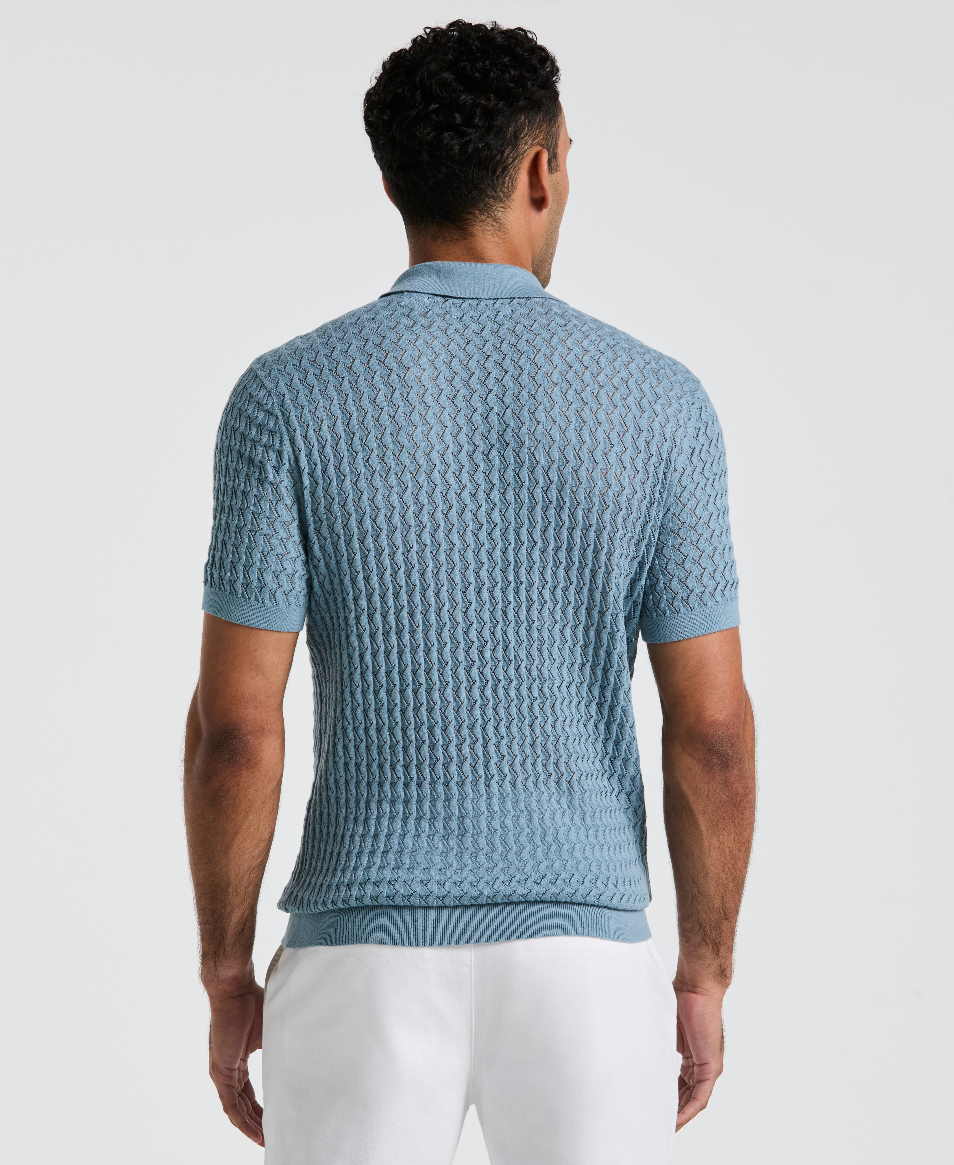 Drop Needle Textured Sweater Polo – Original Penguin US