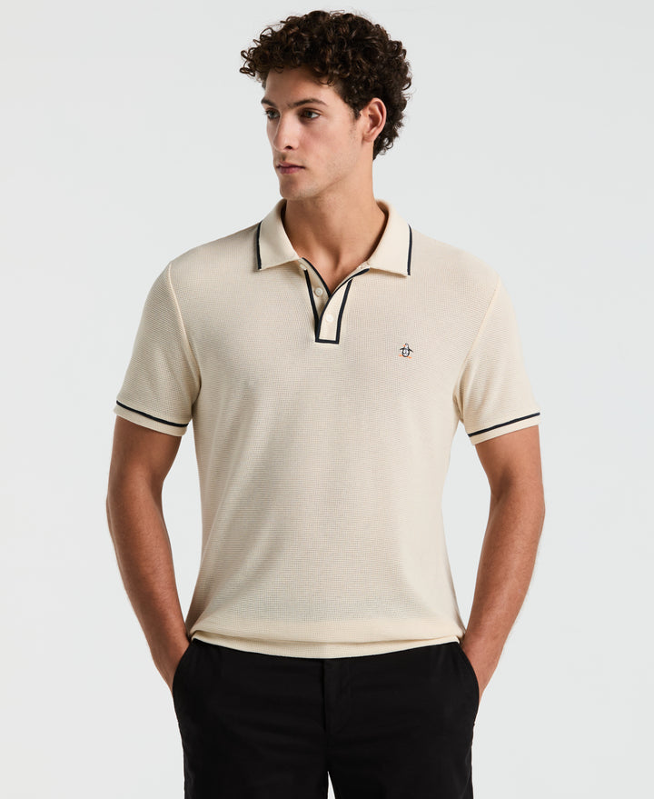 Earl Mesh Cotton Polo Shirt (Birch) 