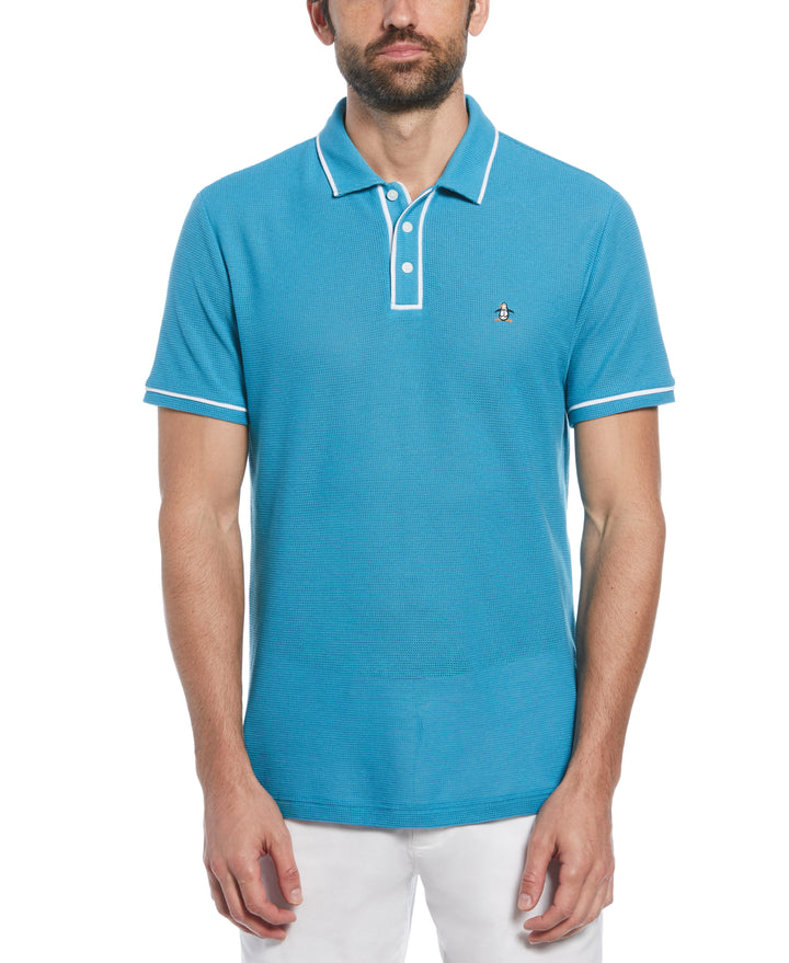 Earl Mesh Cotton Polo Shirt (Blue Moon) 