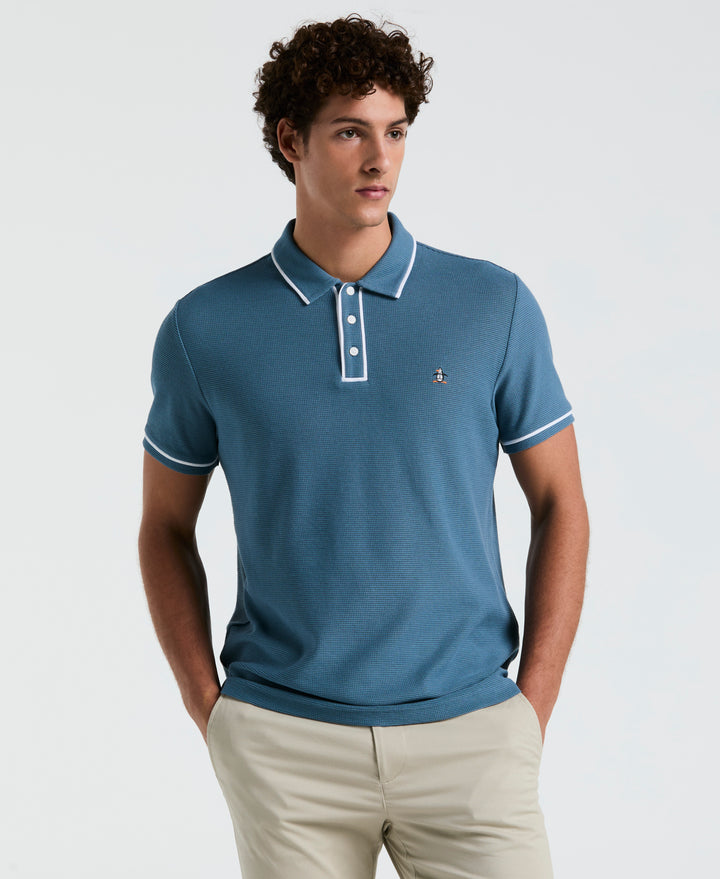 Earl Mesh Cotton Polo Shirt (Copen Blue) 