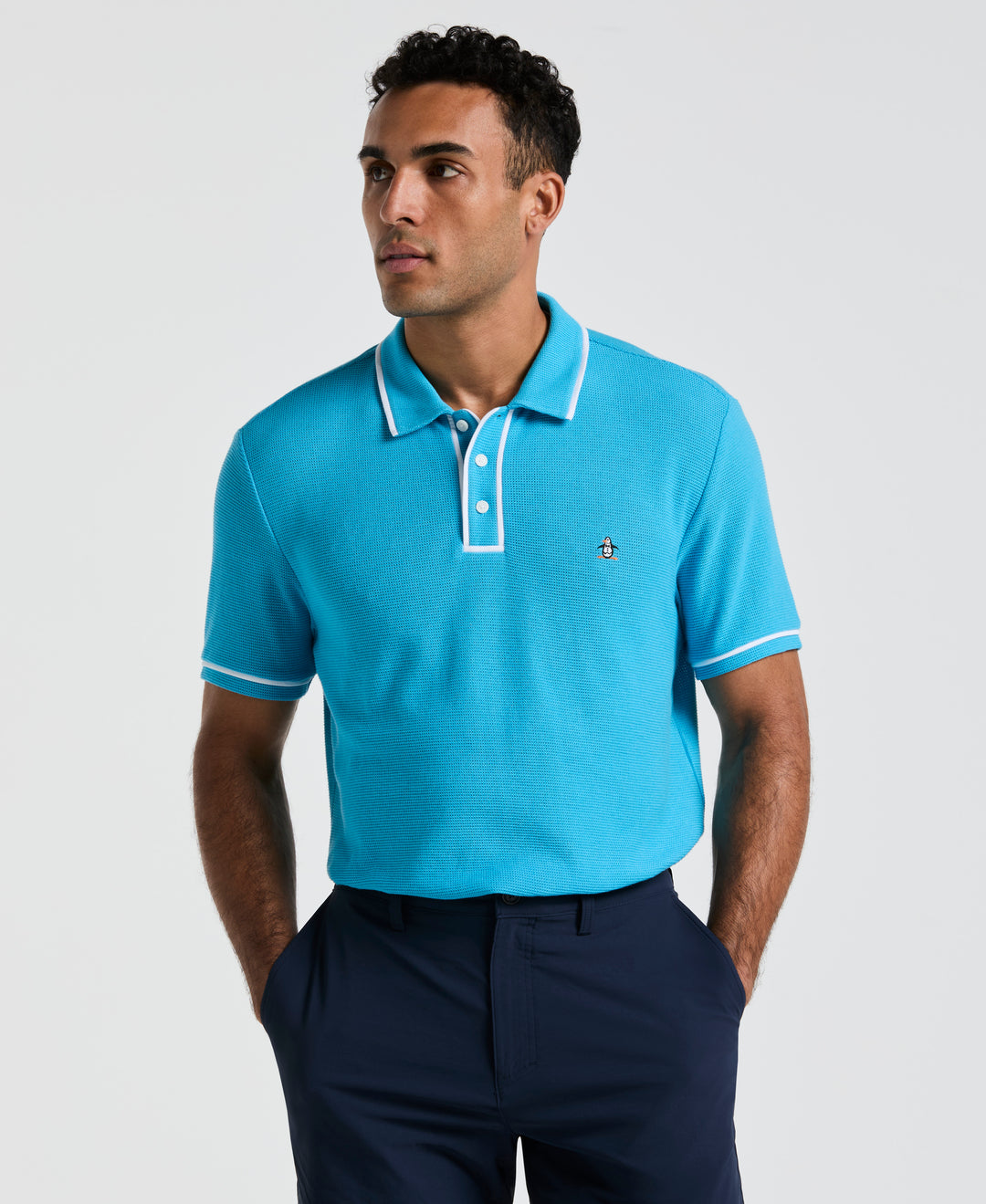 Earl Mesh Cotton Polo Shirt (Horizon Blue) 