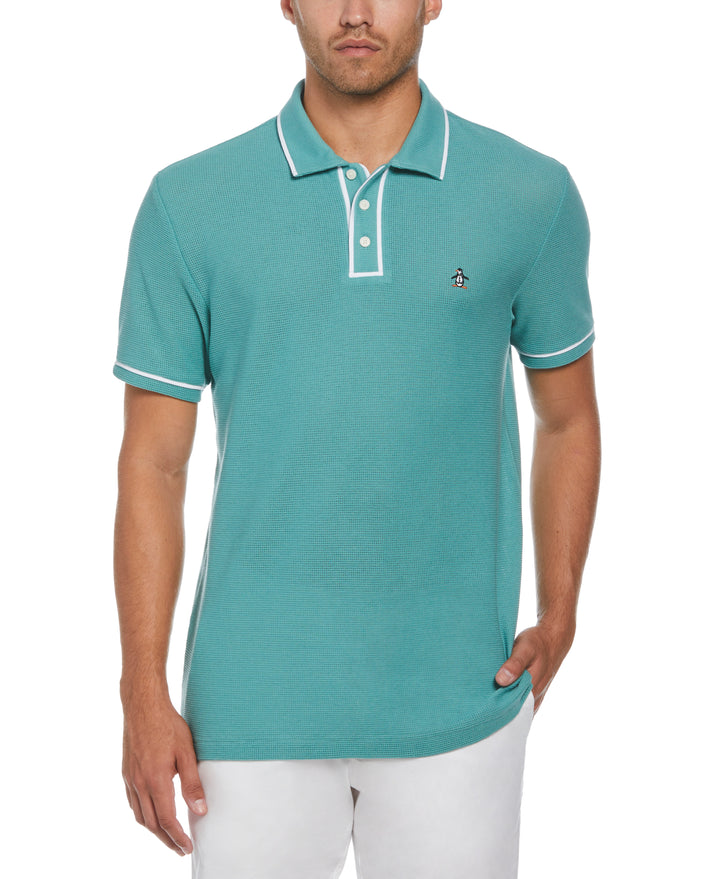 Earl Mesh Cotton Polo Shirt (Oil Blue) 