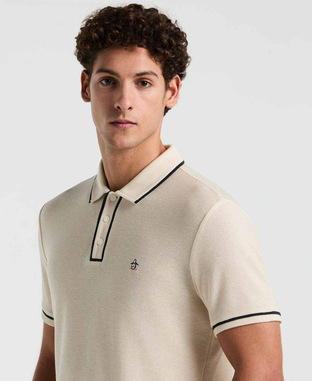 Earl Mesh Cotton Polo Shirt (Birch) 