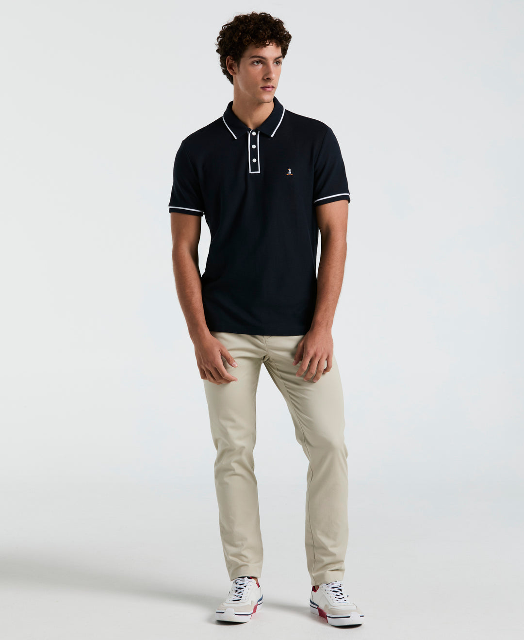 Earl Mesh Cotton Polo Shirt (Dark Sapphire) 